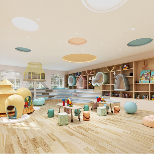  现代幼儿园阅读室活动室3D模型